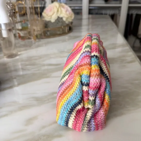 Multi Color Raffia Clutch - Picture 4 of 6